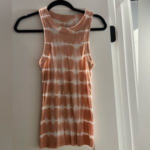 Tie dye high neck tank top